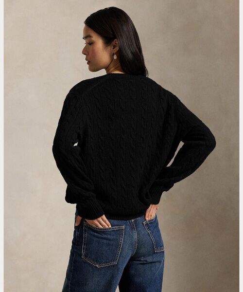 POLO RALPH LAUREN / ポロ ラルフ ローレン ニット・セーター | ケーブル ウールカシミヤ クルーネック セーター | 詳細3