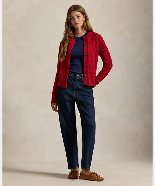 ケーブルニット ウールカシミヤ カーディガン （カーディガン・ボレロ