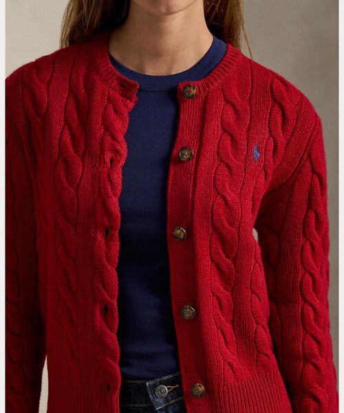 ケーブルニット ウールカシミヤ カーディガン （カーディガン・ボレロ