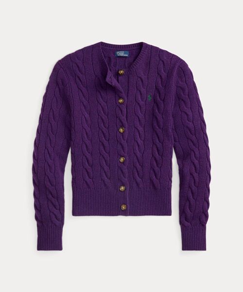 ケーブルニット ウールカシミヤ カーディガン （カーディガン・ボレロ