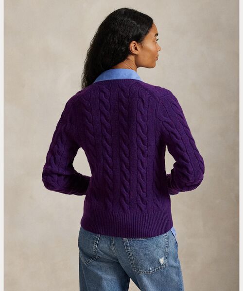 ケーブルニット ウールカシミヤ カーディガン （カーディガン・ボレロ