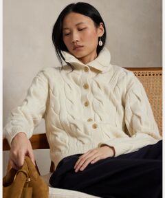 POLO RALPH LAUREN / ポロ ラルフ ローレン カーディガン・ボレロ | ケーブル ウールカシミヤ ファネルネック カーディガン