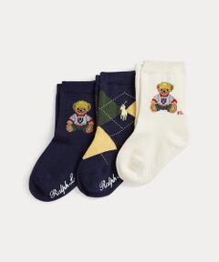 POLO RALPH LAUREN / ポロ ラルフ ローレン ソックス | (ベビー)Polo ベア クルー ソックス 3パック ギフト セット