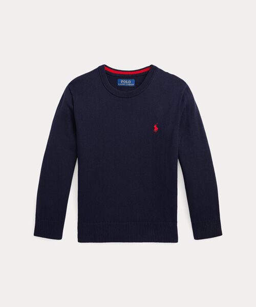 POLO RALPH LAUREN / ポロ ラルフ ローレン スウェット | (ボーイズ 2才~7才)コットン クルーネック セーター(410ネイビー)