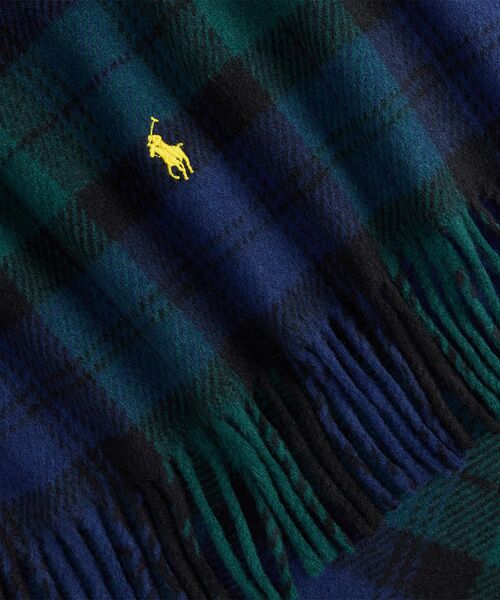 POLO RALPH LAUREN / ポロ ラルフ ローレン マフラー・ショール・スヌード・ストール | チェック フリンジトリム ウール マフラー | 詳細2
