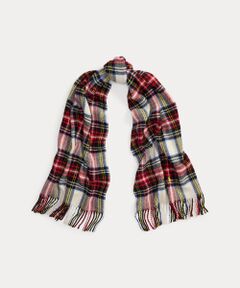 POLO RALPH LAUREN / ポロ ラルフ ローレン バンダナ・スカーフ | チェック フリンジ ウール ツイル スカーフ