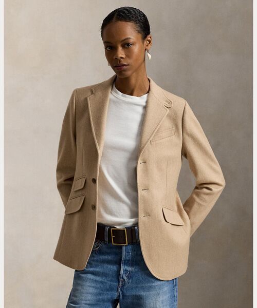 POLO RALPH LAUREN / ポロ ラルフ ローレン テーラードジャケット | シングルブレステッド ウール ハッキング ブレザー(230ブラウン)