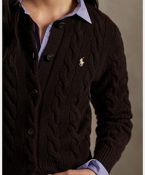 POLO RALPH LAUREN / ポロ ラルフ ローレン カーディガン・ボレロ | ケーブルニット ウールカシミヤ カーディガン | 詳細4