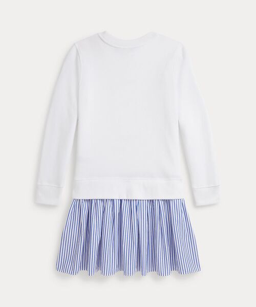 POLO RALPH LAUREN / ポロ ラルフ ローレン ミニ丈・ひざ丈ワンピース | (ガールズ 7才～16才)Polo ベア ストライプドスカート フリース ドレス | 詳細1