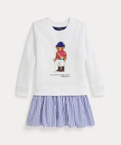 POLO RALPH LAUREN / ポロ ラルフ ローレン ミニ丈・ひざ丈ワンピース | (ガールズ 2才～6才)Polo ベア ストライプドスカート フリース ドレス