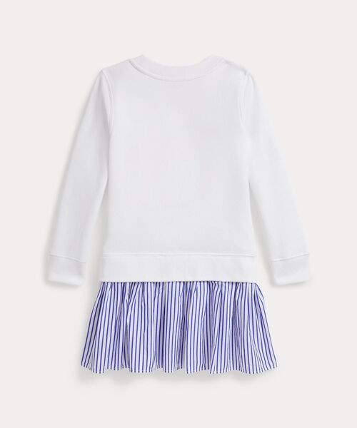 POLO RALPH LAUREN / ポロ ラルフ ローレン ミニ丈・ひざ丈ワンピース | (ガールズ 2才～6才)Polo ベア ストライプドスカート フリース ドレス | 詳細1