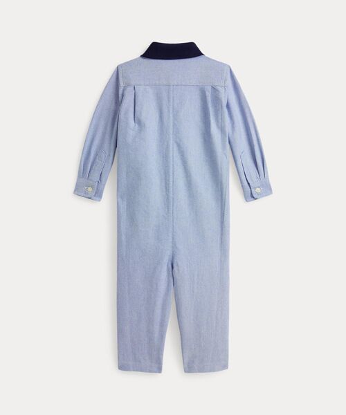 POLO RALPH LAUREN / ポロ ラルフ ローレン ロンパース | (ベビー)Polo ベア コットン オックスフォード カバーオール | 詳細1