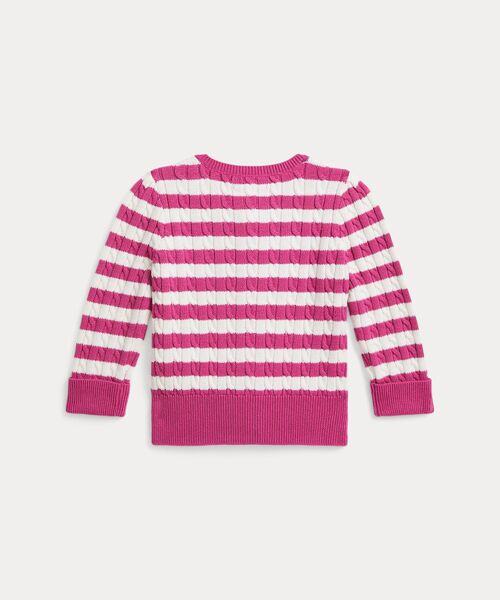 POLO RALPH LAUREN / ポロ ラルフ ローレン ベビー・キッズウエア | (ベビー)ストライプド ミニケーブル コットン カーディガン | 詳細1