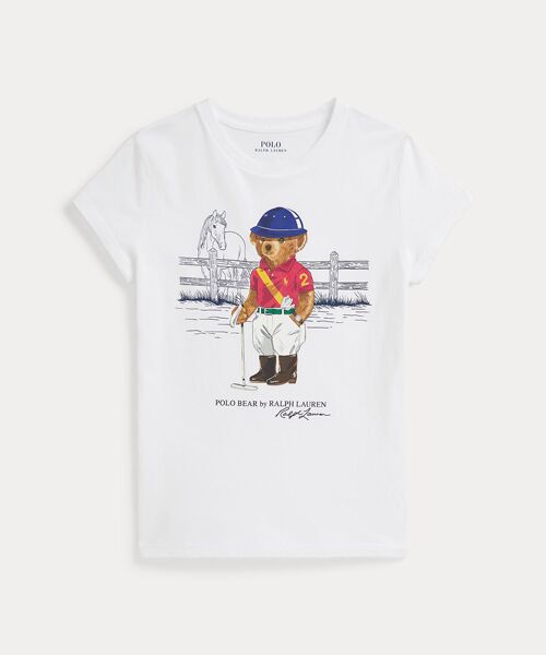 POLO RALPH LAUREN / ポロ ラルフ ローレン Tシャツ | (ガールズ 7才～16才)Polo ベア コットン ジャージー Tシャツ（100ホワイト）