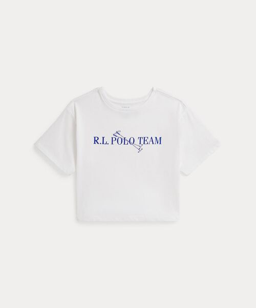 POLO RALPH LAUREN / ポロ ラルフ ローレン Tシャツ | (ガールズ 7才~16才)Polo チーム コットン ジャージー ボクシー Tシャツ(100ホワイト)