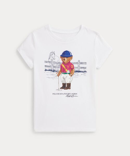 POLO RALPH LAUREN / ポロ ラルフ ローレン Tシャツ | (ガールズ 2才～6才)Polo ベア コットン ジャージー Tシャツ（100ホワイト）