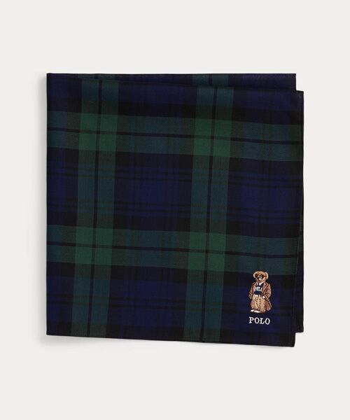 POLO RALPH LAUREN / ポロ ラルフ ローレン ハンカチ | Polo ベア チェック コットン ハンカチーフ | 詳細1