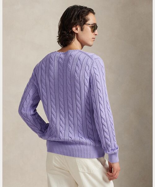 POLO RALPH LAUREN / ポロ ラルフ ローレン ニット・セーター | ケーブルニット コットン セーター | 詳細3