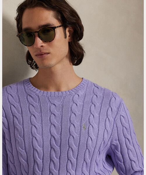 POLO RALPH LAUREN / ポロ ラルフ ローレン ニット・セーター | ケーブルニット コットン セーター | 詳細4
