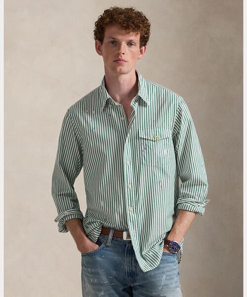 POLO RALPH LAUREN / ポロ ラルフ ローレン シャツ・ブラウス | クラシック フィット ペイントスプラッター ストライプド シャツ（999マルチカラー）