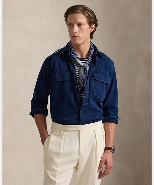 POLO RALPH LAUREN / ポロ ラルフ ローレン シャツ・ブラウス | クラシック フィット インディゴ チノ ワークシャツ | 詳細5