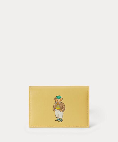 POLO RALPH LAUREN / ポロ ラルフ ローレン カードケース・名刺入れ・定期入れ | Polo ベア レザー フラップ カード ケース（700イエロー）