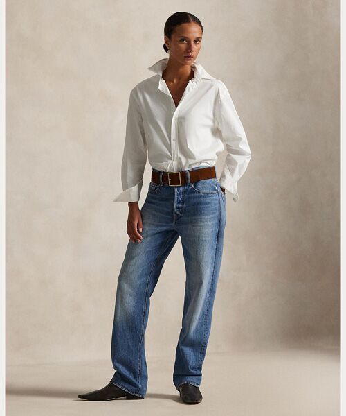 POLO RALPH LAUREN / ポロ ラルフ ローレン デニムパンツ | ハイライズ リラックス ストレート ジーンズ（400ブルー）