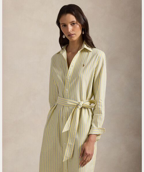 POLO RALPH LAUREN / ポロ ラルフ ローレン ロング・マキシ丈ワンピース | ストライプド コットン オックスフォード ベルテッド シャツドレス | 詳細2