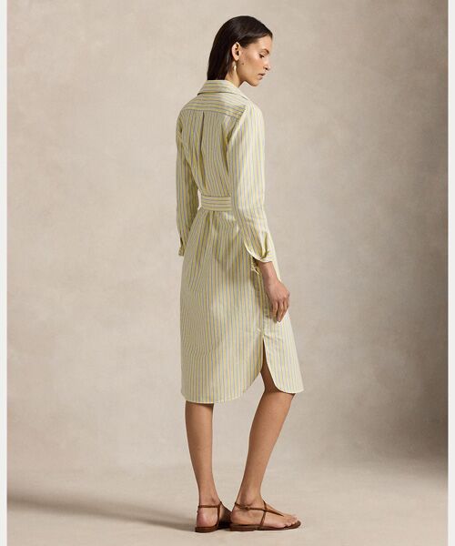 POLO RALPH LAUREN / ポロ ラルフ ローレン ロング・マキシ丈ワンピース | ストライプド コットン オックスフォード ベルテッド シャツドレス | 詳細3