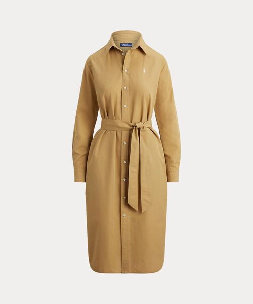 POLO RALPH LAUREN / ポロ ラルフ ローレン ロング・マキシ丈ワンピース | コットンリネン ベルテッド シャツドレス | 詳細1