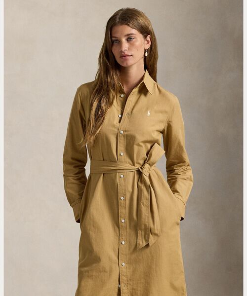 POLO RALPH LAUREN / ポロ ラルフ ローレン ロング・マキシ丈ワンピース | コットンリネン ベルテッド シャツドレス | 詳細2