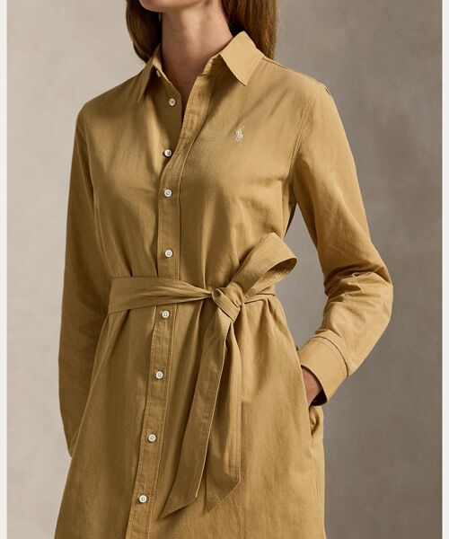 POLO RALPH LAUREN / ポロ ラルフ ローレン ロング・マキシ丈ワンピース | コットンリネン ベルテッド シャツドレス | 詳細4
