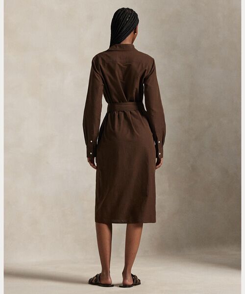 POLO RALPH LAUREN / ポロ ラルフ ローレン ロング・マキシ丈ワンピース | コットンリネン ベルテッド シャツドレス | 詳細3