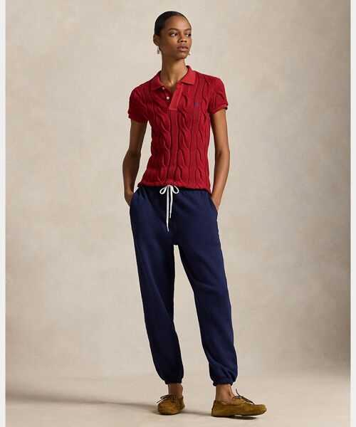 POLO RALPH LAUREN / ポロ ラルフ ローレン ポロシャツ | ケーブルニット コットン ポロシャツ | 詳細2