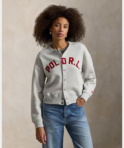 POLO RALPH LAUREN / ポロ ラルフ ローレン カーディガン・ボレロ | ロゴ フリース カーディガン（020グレー）