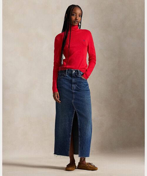 POLO RALPH LAUREN / ポロ ラルフ ローレン デニムスカート | デニム マキシスカート（400ブルー）