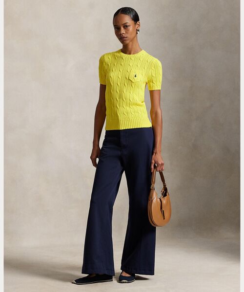 POLO RALPH LAUREN / ポロ ラルフ ローレン ニット・セーター | ケーブルニット コットン ショートスリーブ セーター | 詳細2