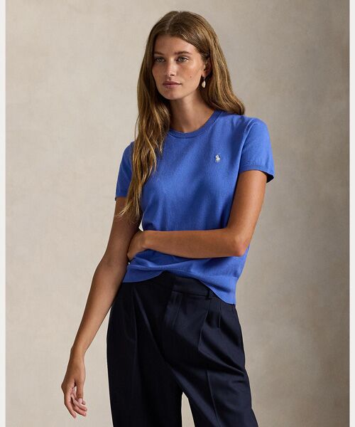POLO RALPH LAUREN / ポロ ラルフ ローレン ニット・セーター | ショートスリーブ クルーネック セーター（400ブルー）