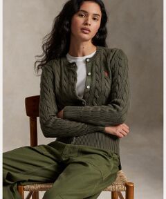 POLO RALPH LAUREN / ポロ ラルフ ローレン カーディガン・ボレロ | ケーブルニット コットン クルーネック カーディガン