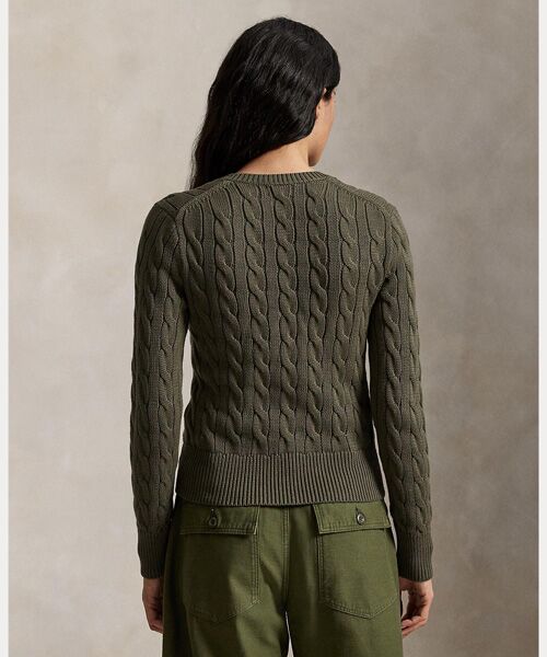 POLO RALPH LAUREN / ポロ ラルフ ローレン カーディガン・ボレロ | ケーブルニット コットン クルーネック カーディガン | 詳細3