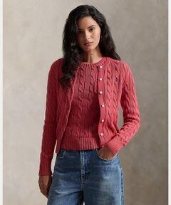POLO RALPH LAUREN / ポロ ラルフ ローレン カーディガン・ボレロ | ケーブルニット コットン クルーネック カーディガン