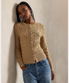 POLO RALPH LAUREN / ポロ ラルフ ローレン カーディガン・ボレロ | ケーブルニット コットン クルーネック カーディガン