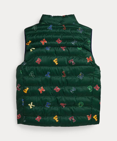 POLO RALPH LAUREN / ポロ ラルフ ローレン ダウンジャケット・ベスト | (ベビー)アルファベットプリント リバーシブル ベスト | 詳細1