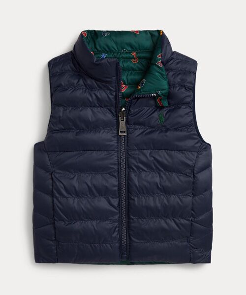 POLO RALPH LAUREN / ポロ ラルフ ローレン ダウンジャケット・ベスト | (ベビー)アルファベットプリント リバーシブル ベスト | 詳細2