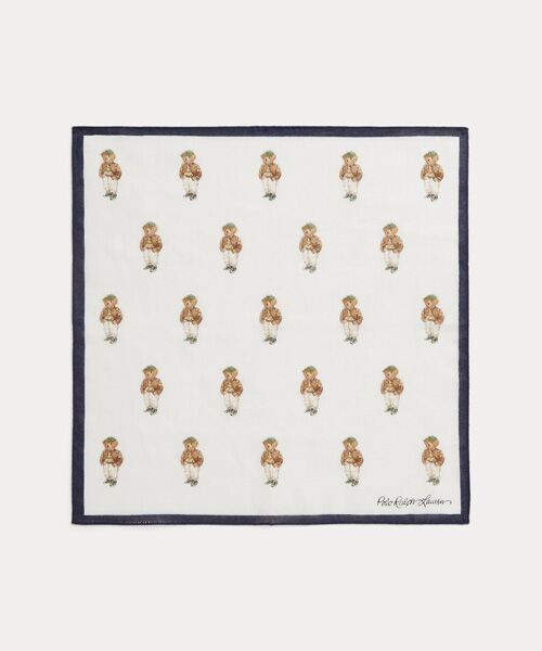 POLO RALPH LAUREN / ポロ ラルフ ローレン ハンカチ | (ガールズ 2才～4才)Polo ベア コットン ハンカチーフ（101ナチュラル）