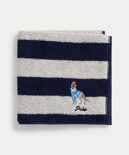 POLO RALPH LAUREN / ポロ ラルフ ローレン ハンカチ | (ボーイズ 2才～4才)ドッグ ストライプド コットン ハンカチーフ | 詳細1