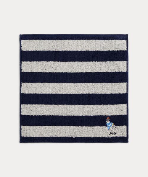 POLO RALPH LAUREN / ポロ ラルフ ローレン ハンカチ | (ボーイズ 2才～4才)ドッグ ストライプド コットン ハンカチーフ（101ナチュラル）