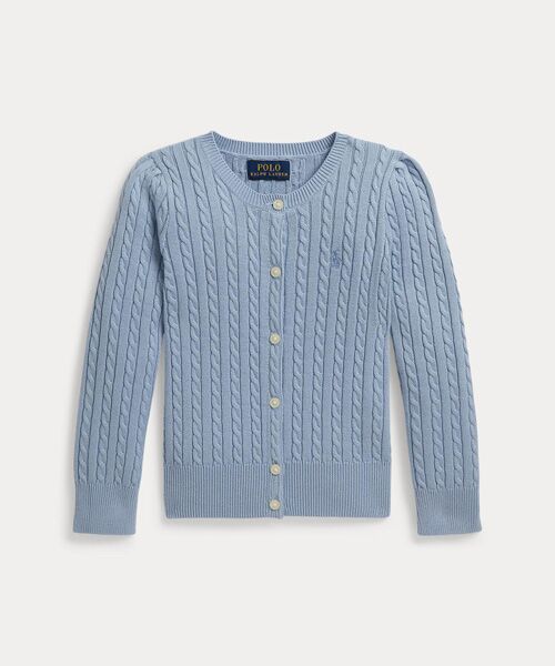 POLO RALPH LAUREN / ポロ ラルフ ローレン カーディガン・ボレロ | (ガールズ 2才～6才)ミニケーブル コットン カーディガン（400ブルー）