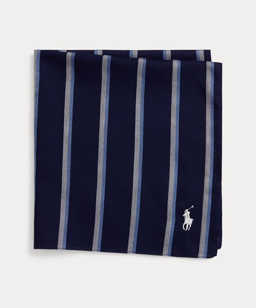 POLO RALPH LAUREN / ポロ ラルフ ローレン ハンカチ | ストライプド コットン ハンカチーフ | 詳細1