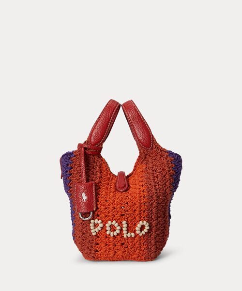POLO RALPH LAUREN / ポロ ラルフ ローレン トートバッグ | Polo Play クロシェ スモール トート & クロスボディ（600レッド）